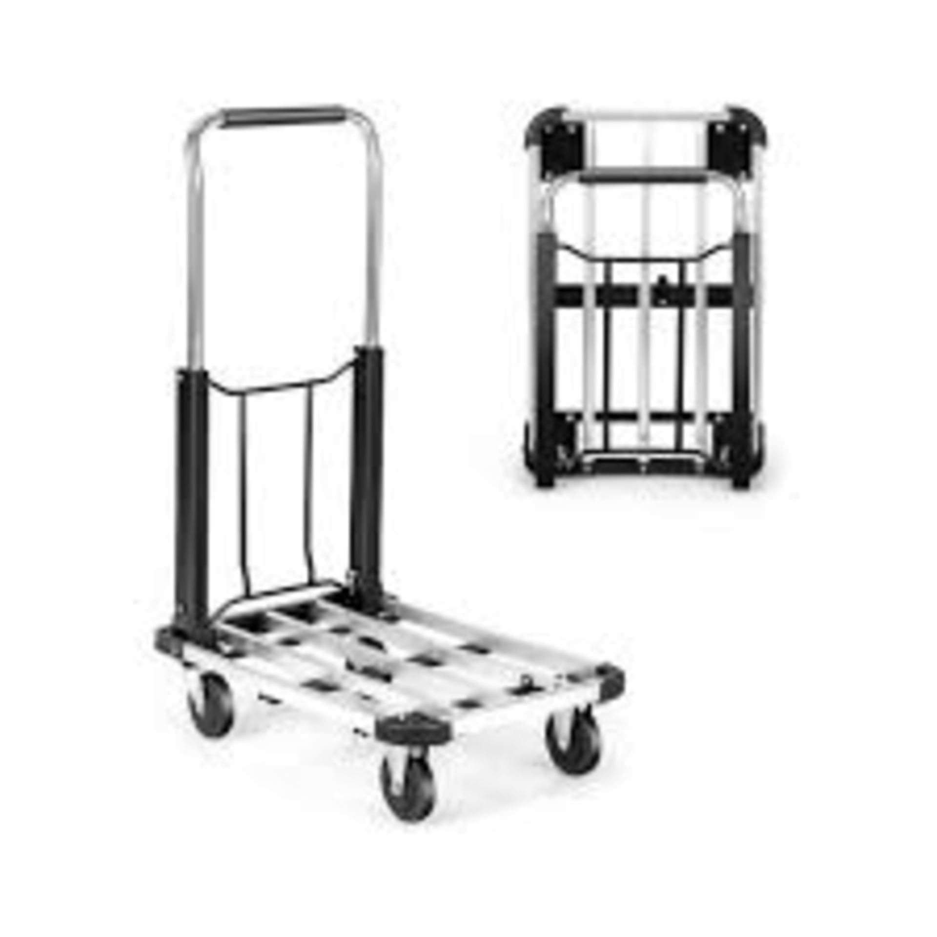 4 Wheels Aluminum Rolling Dolly Flatbed Cart with Extendable Base. -R13a.4.