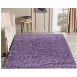 Serdim Rugs Plain Living Room Shaggy Area Rugs Lilac 120x170 cm. -R14.7.