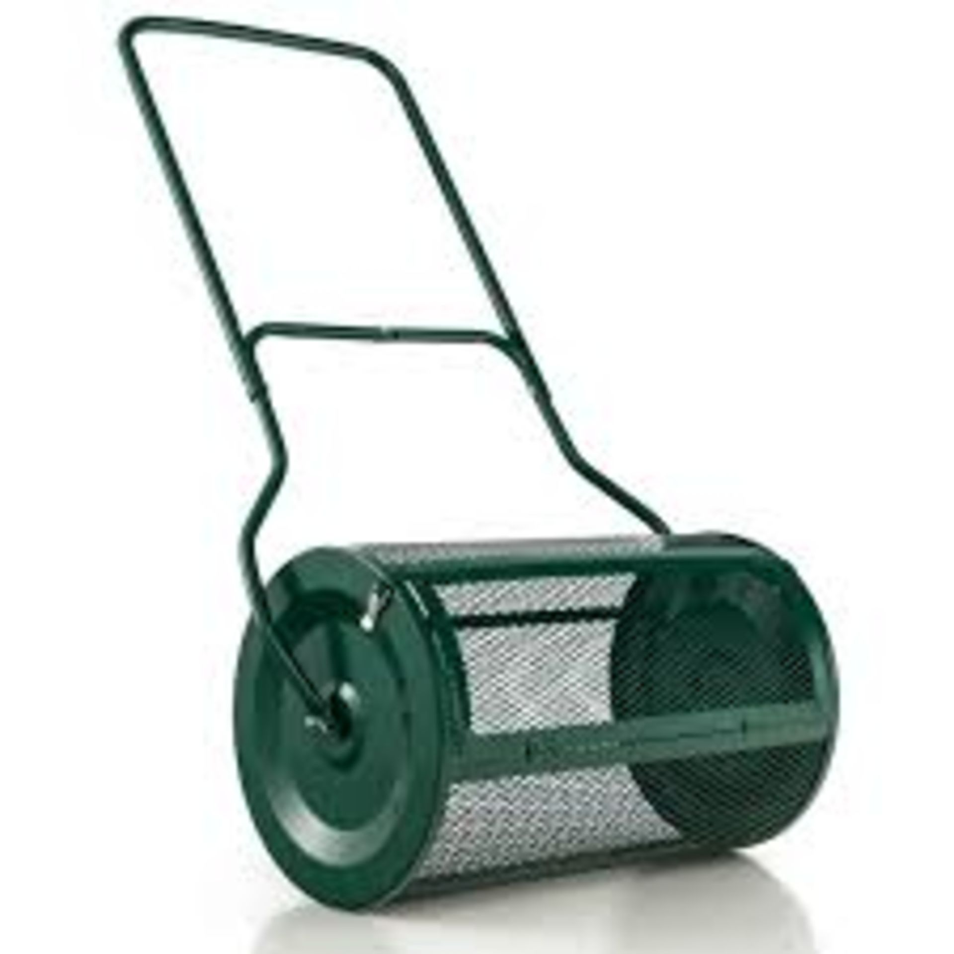 27 Inch Compost Spreader with Upgrade U-shaped Handle-Green . - R13a.4.