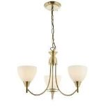 Aboura Antique Brass 3light Ceiling Pendant. - R14.11. A 3 light ceiling pendant with an antique