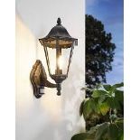 EGLO Navedo Black And Clear Metal And Glass IP44 Outdoor Wall. - R14.7