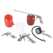 AIR TOOL SPRAY KIT 5 PIECES. - R14.5. Spray kit containing gravity-fed spray gun, blow gun, paraffin