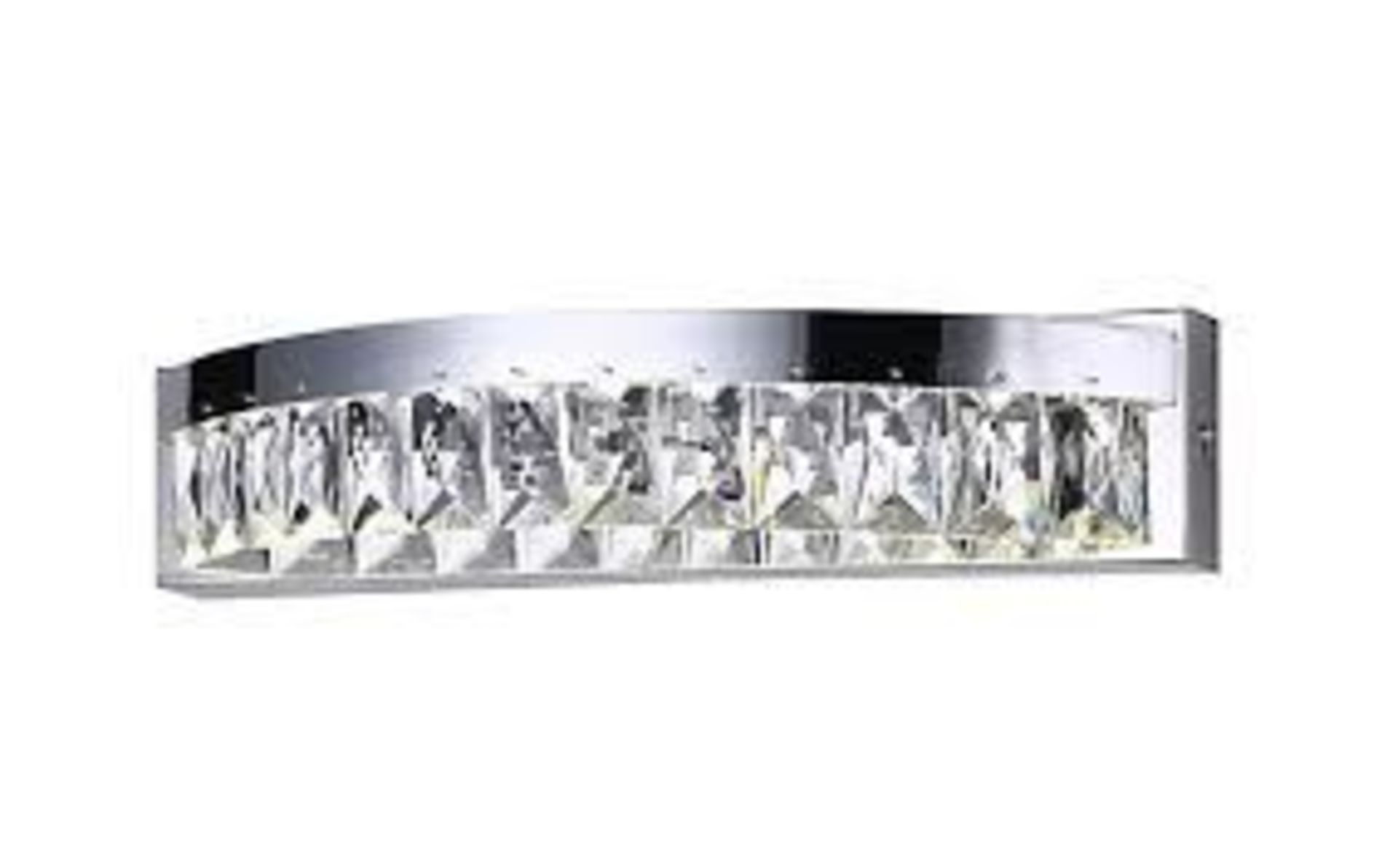 Harper Living single LED wall light polished chrome finish with crystals. - R14.7.