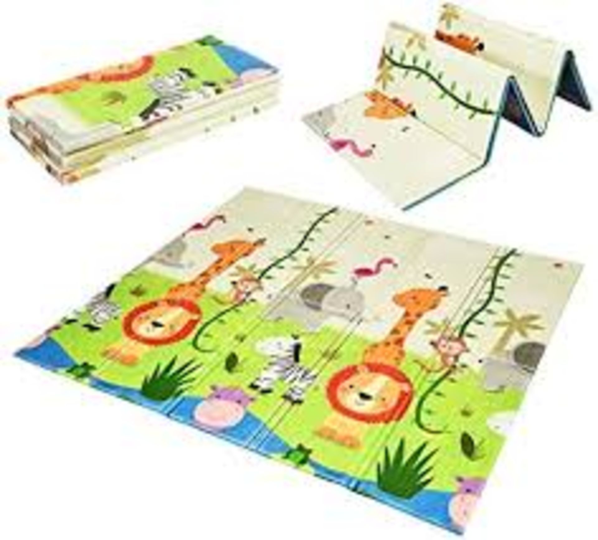 Costway Extra Large Foam Waterproof Play Mat With Carrying Bag. - R13a.3.