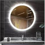 BIZNEST Round Bathroom Led Mirror Lights Illuminated Demister. - R14.7.