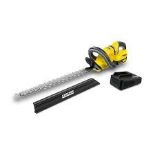 Karcher HGE 18-50 Cordless Hedge Trimmer. - R14.16. Fitted with a 180° rotating handle and a