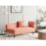 Chevannes Right Hand Boucle Chaise Lounge Peach Pink. - R14.1. - RRP £649.00. T