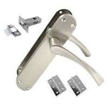 MODERN ARCHED LATCH DOOR HANDLE SATIN FINISH. - R14.6.