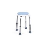 360° Swivel Rounded Shower Stool, Height Adjustable Bath Chair with Non-Slip Feet - ER53