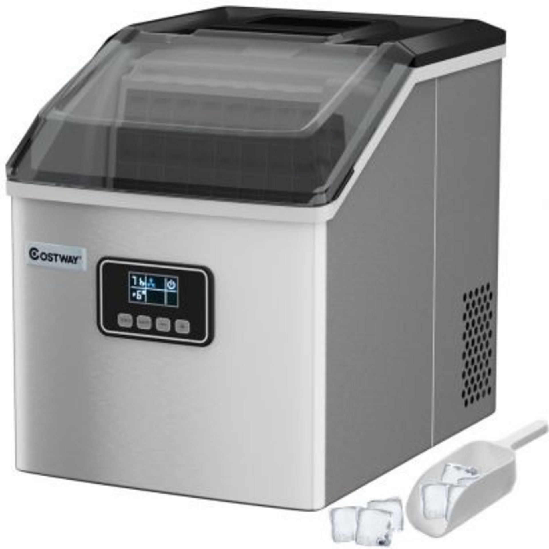 Ice Maker Portable Cube Machine 22KG/24H with LCD Display - ER53