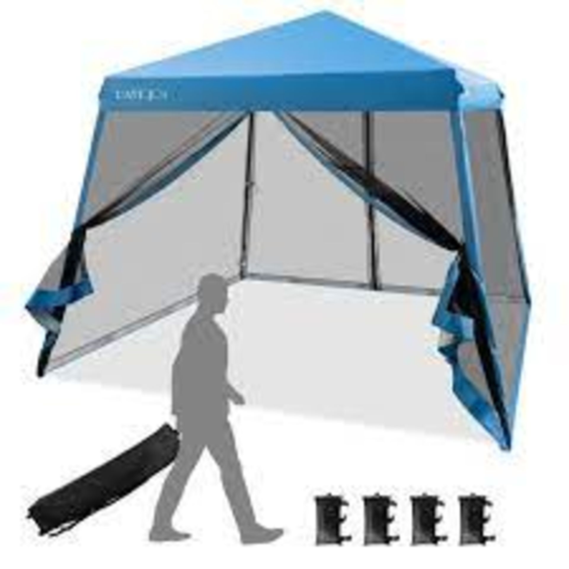 Instant Pop-up Height-Adjustable Canopy for Patio, Camp, Beach - ER54