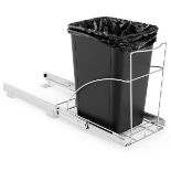 Pull Out Trash Can Under Cabinet Sink Roll-Out Rack Slide Out Waste Bin Shelf - ER53