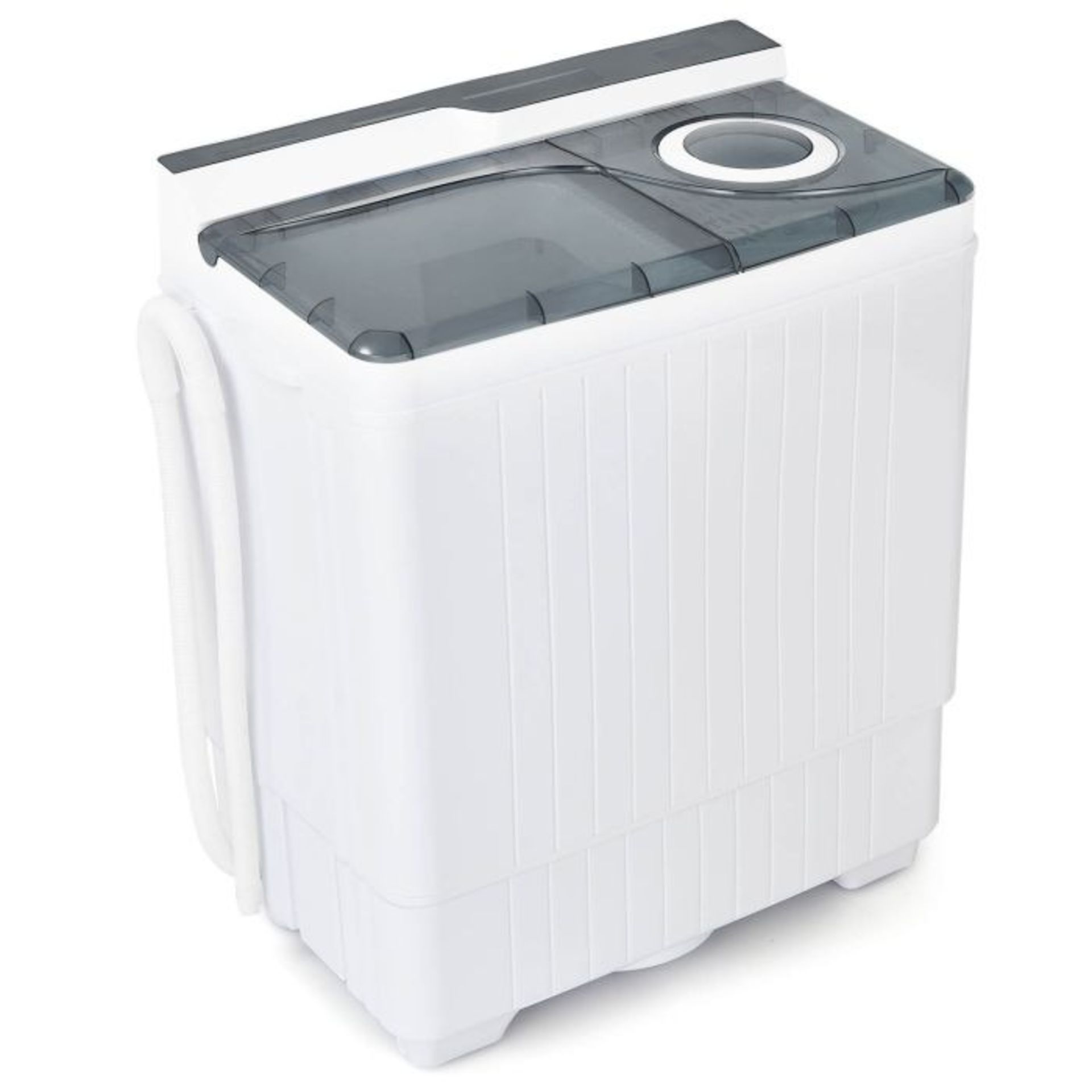 Portable Twin Tub Wash Machine with Spin Dryer-Grey - ER54