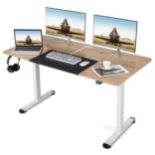 Height Adjustable Home Office Computer Desk with Headphone Hook - ER53