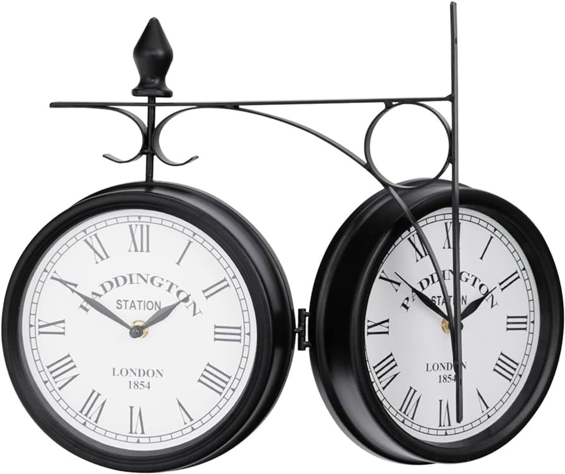 Vintage Wall-Mounted Double-Sided Wall Clock for Indoor and Outdoor - ER53