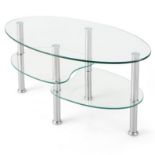Oval Glass Coffee Table - ER54
