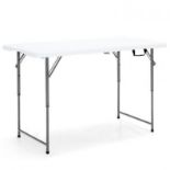 Portable Bi-fold Picnic Table with 3-Level Height Adjustment - ER53