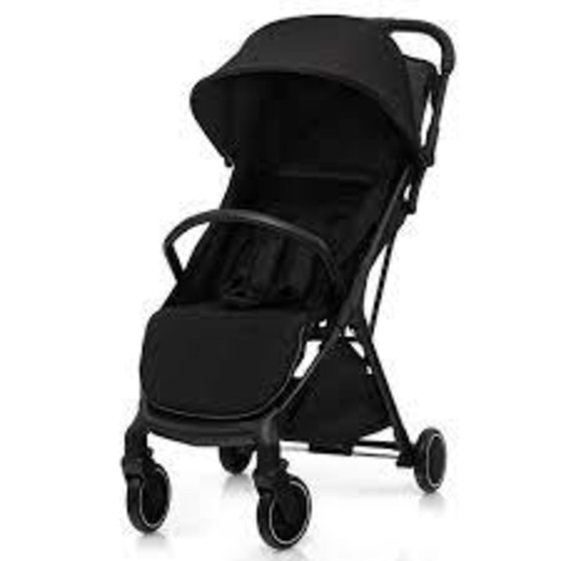 Lightweight Baby Stroller with Detachable Seat Cover-Black - ER54