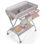 Rolling Baby Changing Table with Large Storage Basket - ER54