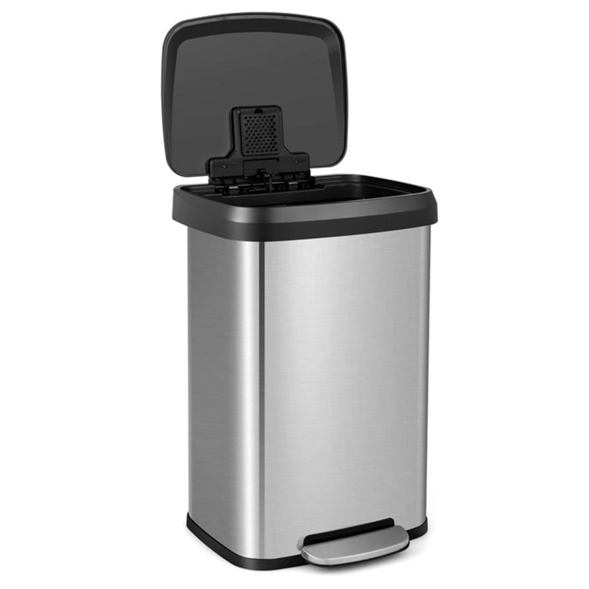50L Step Trash Can Stainless Steel Garbage Bin with Soft Close -ER54