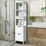 5-Tier Multifunctional Bathroom Floor Cabine Storage with 2 Drawers - ER54