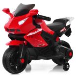 Kids Electric Ride on Motorcycle with 2 Training Wheels-Red - ER53