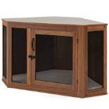 Corner Dog Kennel with Mesh Door and Cushion - ER54