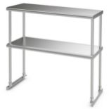 36 Inch Stainless Steel Overshelf with Adjustable Lower Shelf and Work Table - ER53