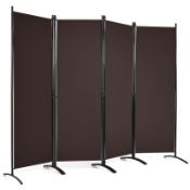 Folding Room Divider, 1/4 Panel Freestanding Wall Privacy Screen Protector - ER53 *Design may Vary