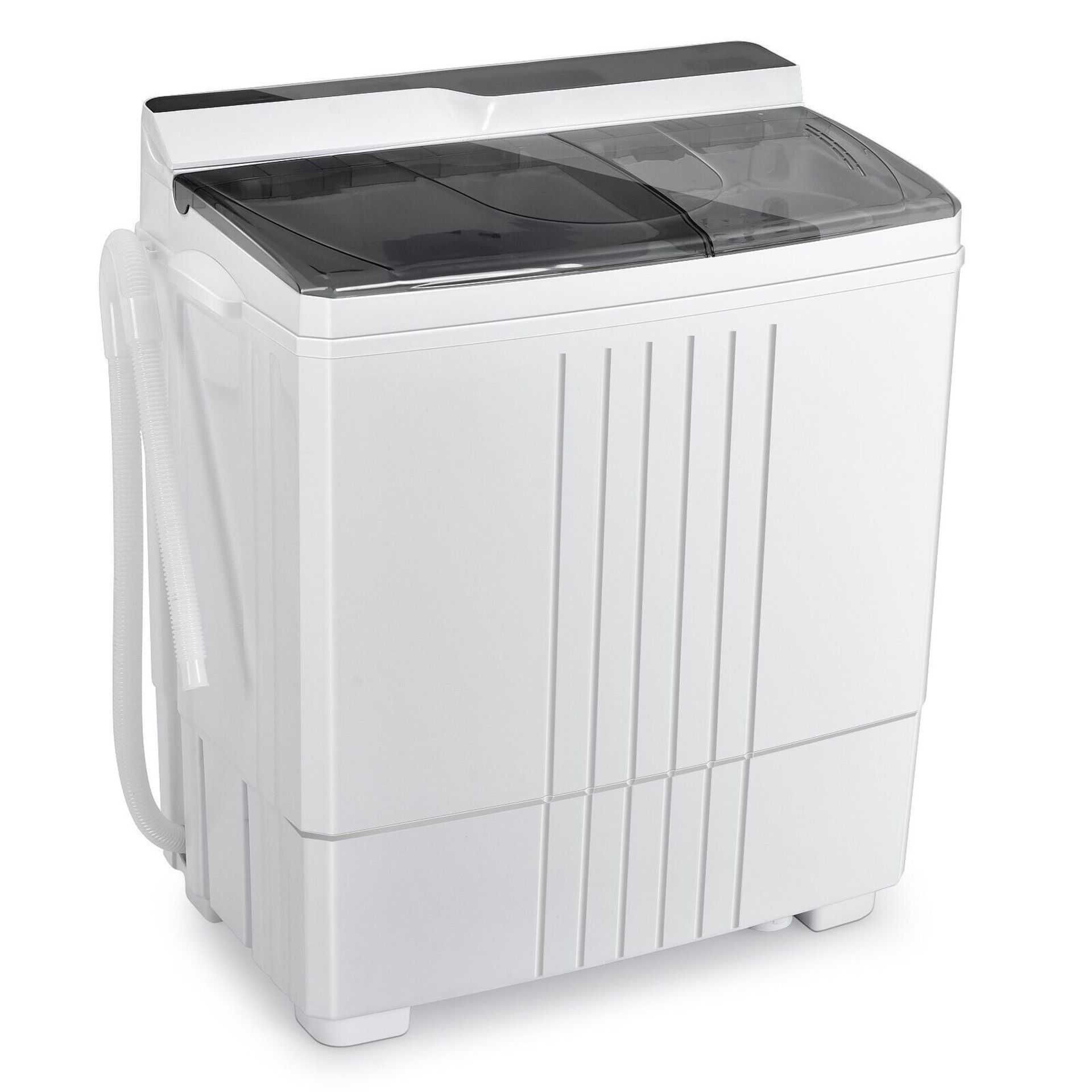 Twin Tub Portable Washing Machine with 1.5KG Capacity Dryer-Grey - ER54