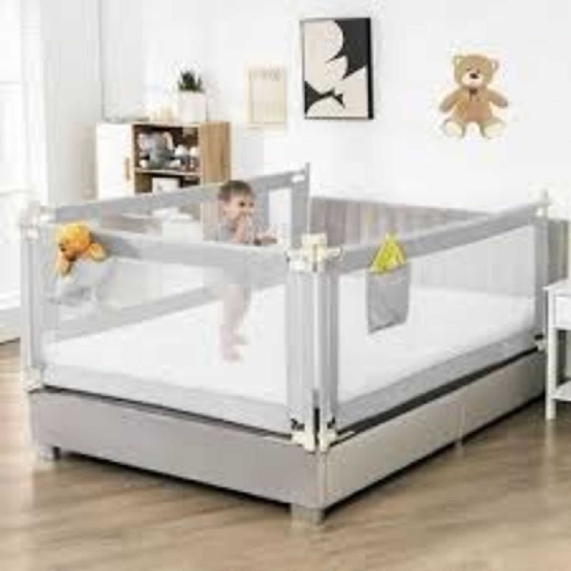 69.5 in. Toddler Bed Rail with Anti-Collision Cotton - ER53