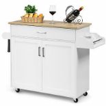 45.5 in x 16 in Kitchen Cart - White - ER54