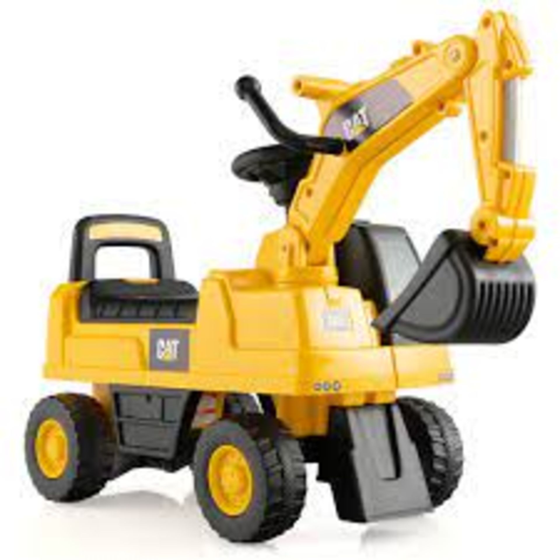Kid's Rid-On Digger with Rotatable Digging Bucket-Yellow - ER53