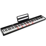 88-Key Electronic Keyboard with Storage Bag for Kids and Adults-Black - ER53