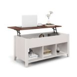 Rising Center Table with Lift Top Hidden Compartment - ER54