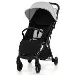 Lightweight Baby Stroller with Detachable Seat Cover-Grey - ER54