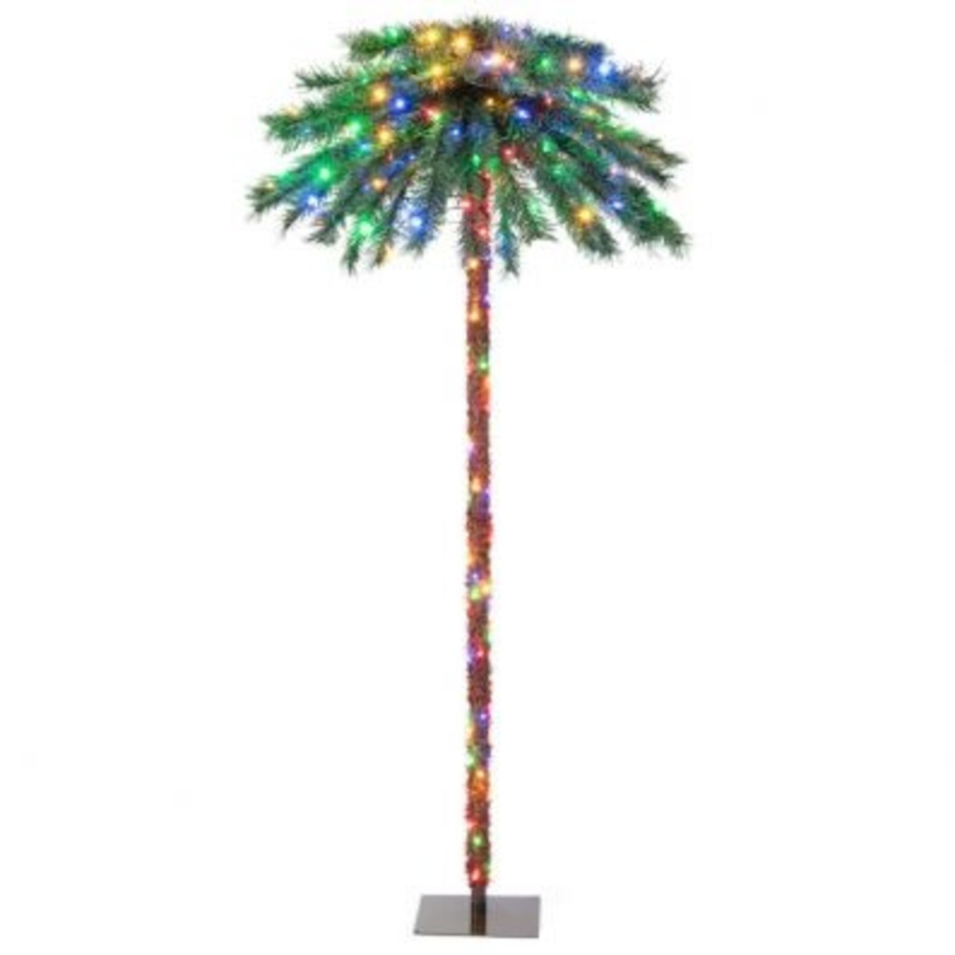 6 Feet Pre-Lit Artificial Christmas Palm Tree with LED Lights - ER54