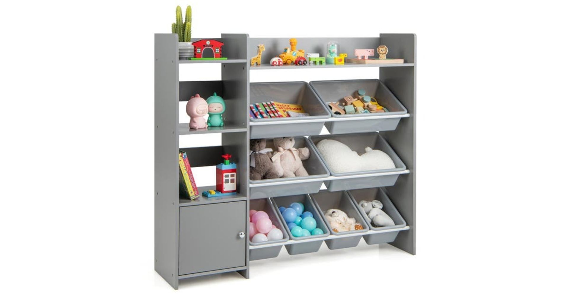 Giantex Kids Toy Storage Organiser Toddler Bookcase Toy Display - ER54