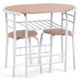 3 Piece Dining Set Table 2-Chairs Home Kitchen Breakfast Furniture - ER54