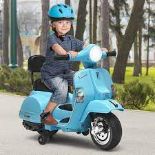 Kids 6V Battery VESPA Compatible Electric Motorbike with Training Wheels - ER54