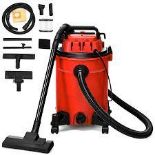 25L Portable Wet / Dry Vacuum Cleaner with Blower Function-Red - ER54
