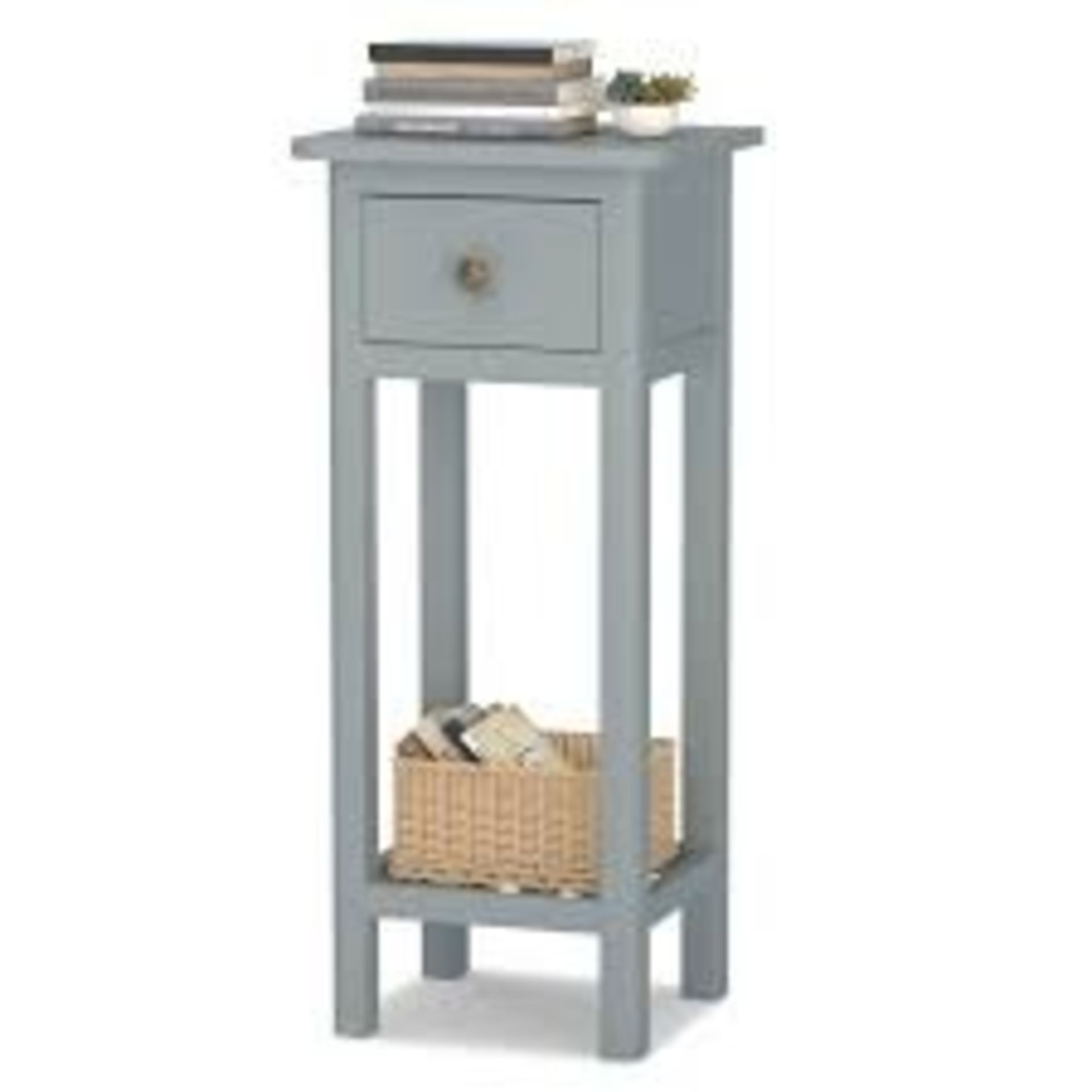 End Table with Storage Shelf and Drawer-Grey - ER54