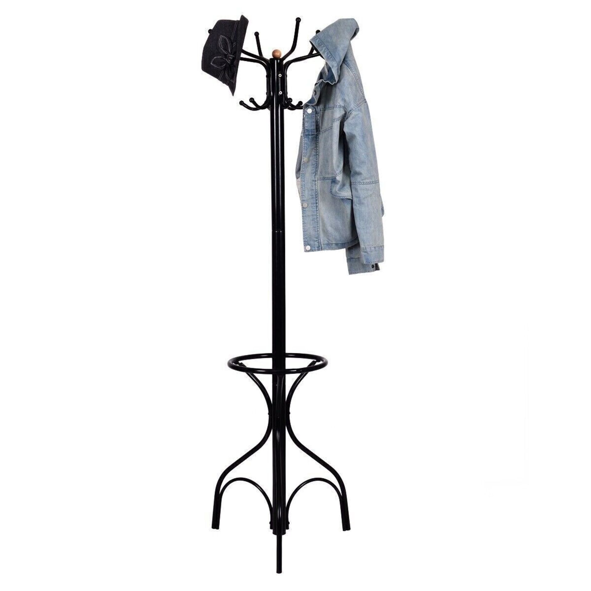 190cm Hat Coat Scarf Stand Hanger Metal Coat Tree Rack - ER53