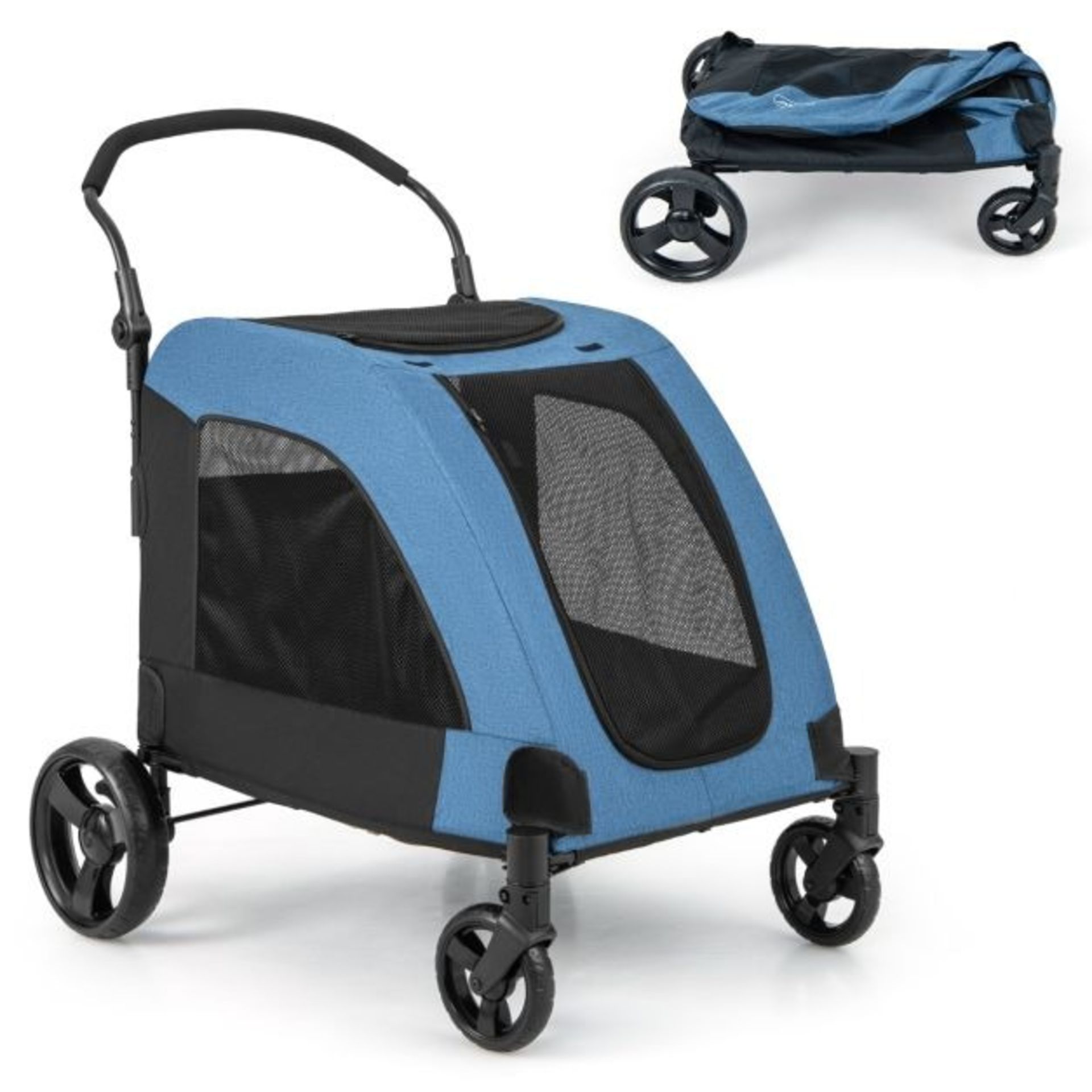 Extra Large Dog Stroller Foldable Pet Stroller with Dual Entry - ER54