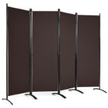 Folding Room Divider, 1/4 Panel Freestanding Wall Privacy Screen Protector - ER53