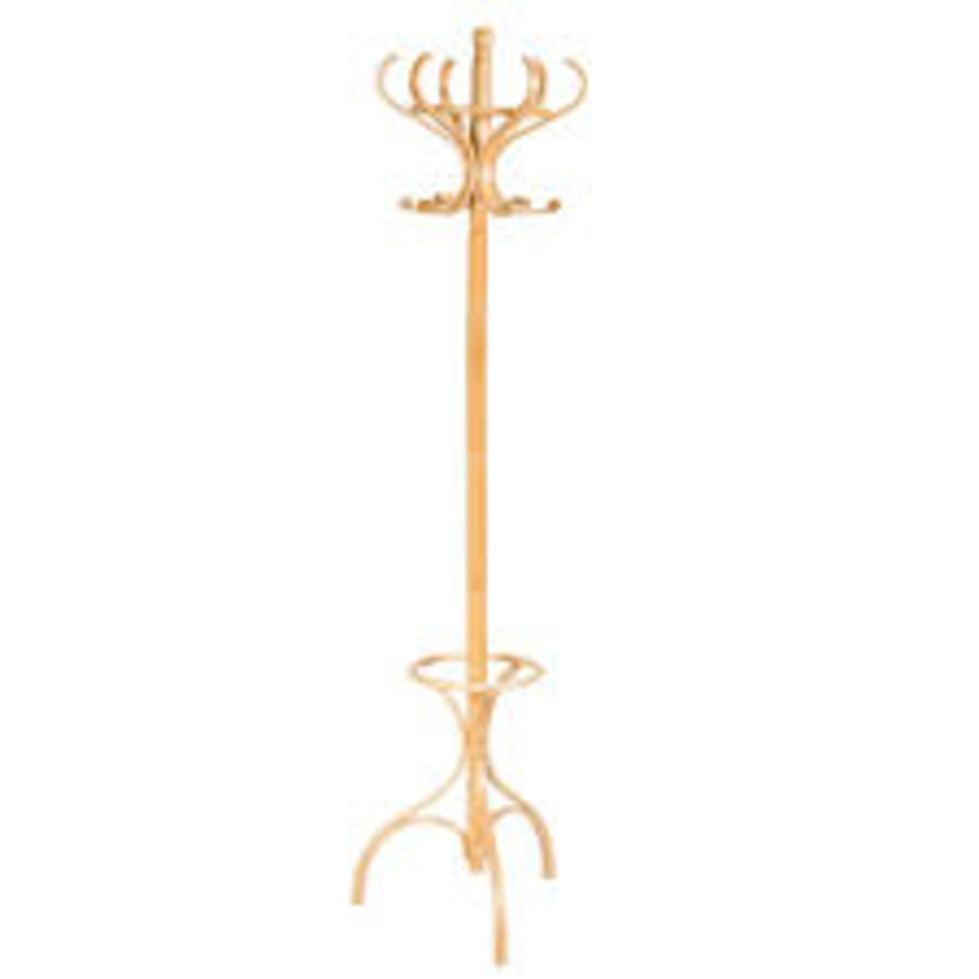 Practical Birch Coat Stand with 360°Rotating Top Tier for Hat & Jacket - ER54