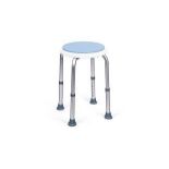 360° Swivel Rounded Shower Stool, Height Adjustable Bath Chair with Non-Slip Feet - ER53