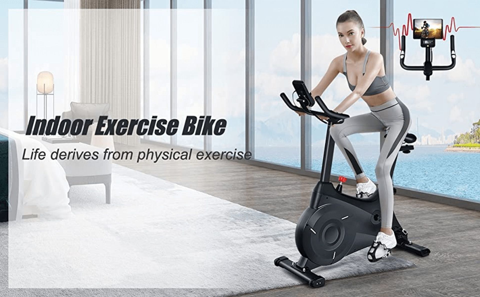 Magnetic Resistance Exercise Bike Belt Drive Indoor Stationary Cycling Bikes - ER54