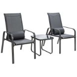 Patio Bistro Set with Coffee Table and 2 Stackable Chairs - ER53