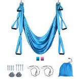 Aerial Yoga Swing with Three Different Lengths of Handle-Lake Blue - ER53
